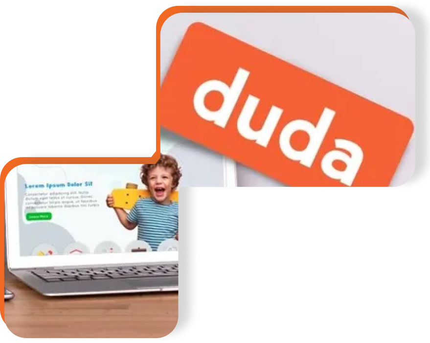 image shows Duda website